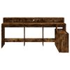 vidaXL Desk Smoked oak Engineered wood 78.7 x 40.9 x 35.8 in Desk