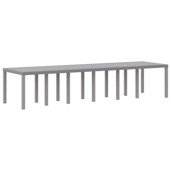 vidaXL Garden Dining Table Light Grey 137.80 x 39.37 x 28.74 in