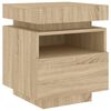vidaXL Bedside Cabinet Set of 2 Sonoma oak Engineered wood Medium