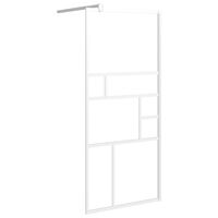 vidaXL Walk-in Shower Wall 31.5"x76.8" ESG Glass White