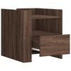 vidaXL Bedside Cabinet Brown Oak Engineered Wood 17.7x19.7x19.7 in