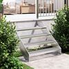 vidaXL Grate Step Silver Galvanized Steel 35.4 in x 9.4 in x 2.8 in