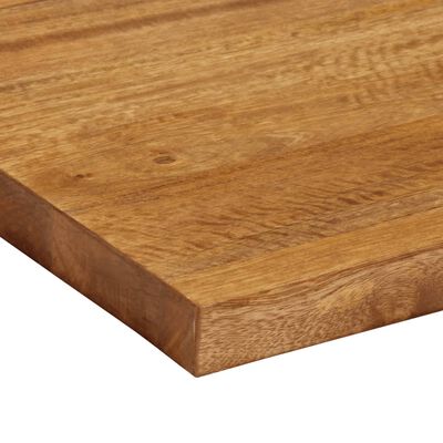 Close-up of wooden edge and corner showing thickness and edge detail.