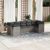 vidaXL Garden Sofa Set Grey PE rattan 7 Piece Set Modular
