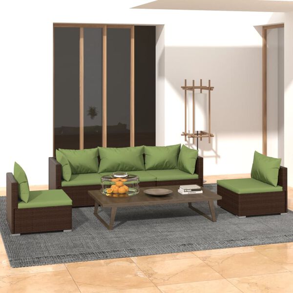 vidaXL Garden Lounge Set Brown