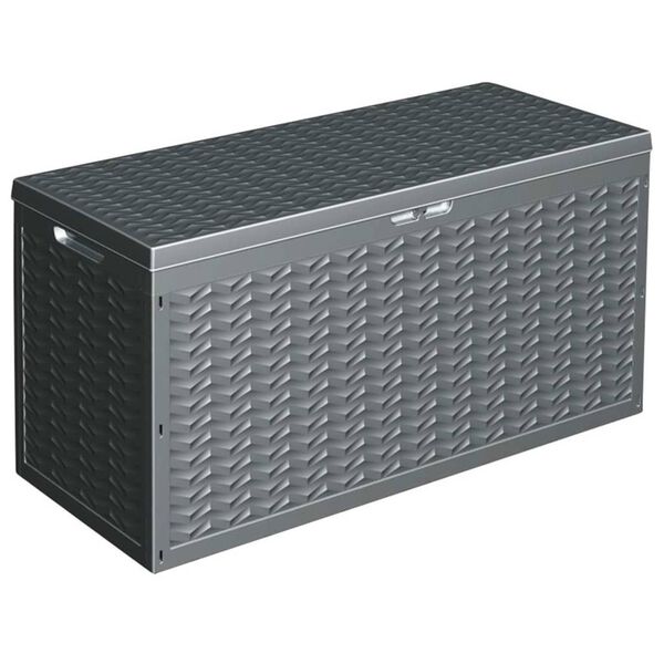 ProGarden Outdoor Storage Box Gray Polypropylene Large Water-resistant