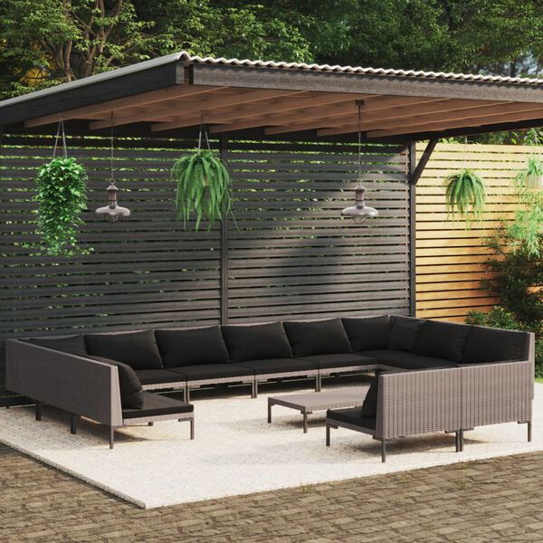 vidaXL Garden Lounge Set Dark Grey