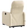 vidaXL Stand Up Massage Recliner Chair Cream Polyester, Metal, Plywood
