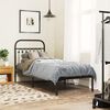 vidaXL Bed Frame Black Steel Small Single Bed Frame Rectangular