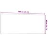 vidaXL Wall-mounted Magnetic Board Black 39.4"x15.7" Tempered Glass