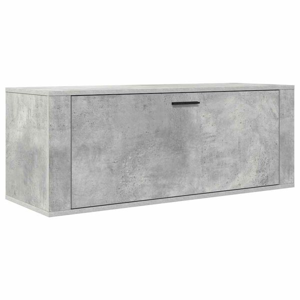 vidaXL Wall Shoe Cabinet Concrete gray Engineered wood