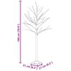 vidaXL Artificial Christmas Tree Warm white Steel 5.9 ft tall