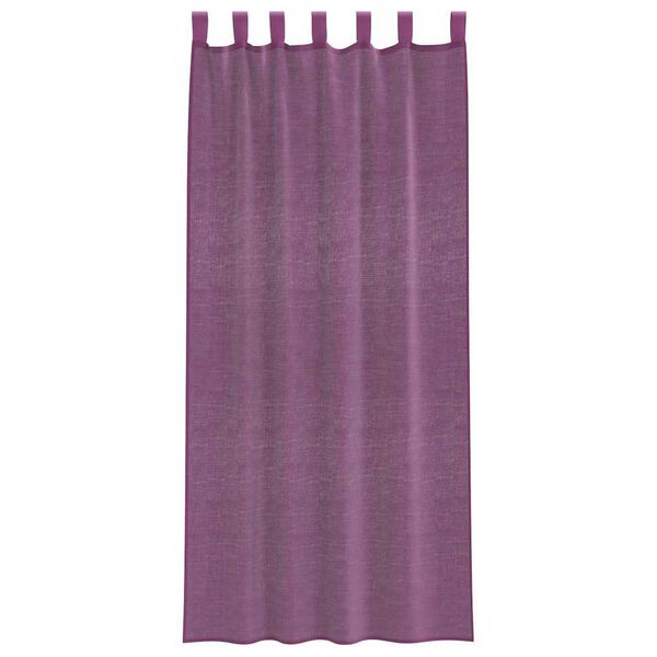 vidaXL Voile Curtains with Loops 2 pcs Purple 55.1x88.6"
