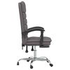 vidaXL Massage Office Chair Gray Faux Leather, Metal, Plywood Large