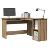 vidaXL Corner Desk Artisan Oak Engineered wood Medium Corner Desk