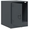 vidaXL Bedside Cabinet Anthracite Cold-rolled steel Medium Storage