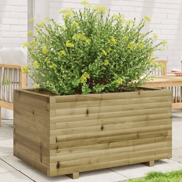 vidaXL Garden Planter Natural Pine Wood