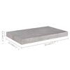 vidaXL Wall Shelf Set of 2 Concrete Grey Honeycomb MDF, Metal