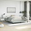 vidaXL Bed Frame Light Gray Velvet, Plywood, Engineered Wood