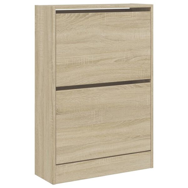 vidaXL Shoe Cabinet Sonoma Oak Engineered Wood Small Shoe Cabinet