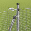 vidaXL Fence with Posts Silver 1.4 x 50 m Steel