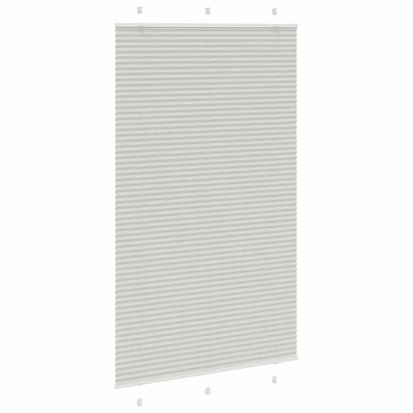 vidaXL Pleated Blind Light grey 100% Polyester 45.3x78.7 in