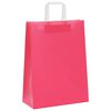 vidaXL Paper Bags 50 pcs with Handles Pink 26x12x35 cm