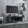 vidaXL TV Cabinet Gray Engineered wood, metal Medium TV Cabinet