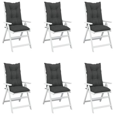vidaXL Garden Chair Cushions 6 pcs Anthracite 47.2"x19.7"x2.8"
