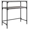 vidaXL Console Table Grey sonoma Engineered wood, metal 29.5 in