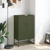 vidaXL Highboard Olive green Cold-rolled steel 26.8x15.4x43.9 in