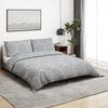 vidaXL Duvet Cover Set Grey 100% Cotton 55 x 79 in Duvet Cover Set