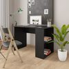 vidaXL Desk Black Engineered Wood 43.3x23.6x28.7 in Desk Rectangular