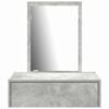 vidaXL Dressing Table Grey 23.62 x 15.75 x 27.56 in Engineered Wood