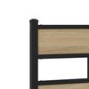 vidaXL Bed Frame Black, Sonoma Oak Iron, engineered wood Double