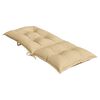 vidaXL Highback Chair Cushion Set of 4 Melange Beige 100% polyester
