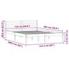 vidaXL Bed Frame Natural 208.6 x 157.6 x 69.4 cm Solid Pine Wood