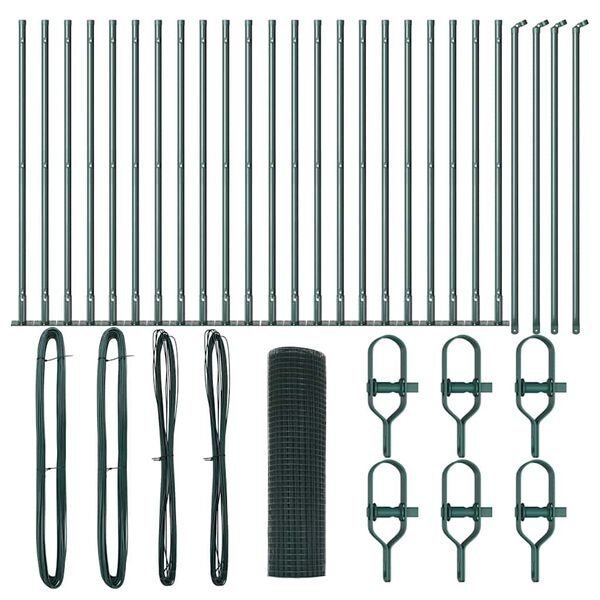 vidaXL Fence Post Green 164.04 x 3.28 ft (0.98 x 0.98 in mesh)