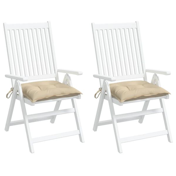 vidaXL Pallet Cushion Set of 2 Beige Oxford fabric (100% polyester)