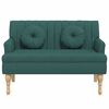 vidaXL Bench Dark Green Fabric (100% polyester) Medium Bench