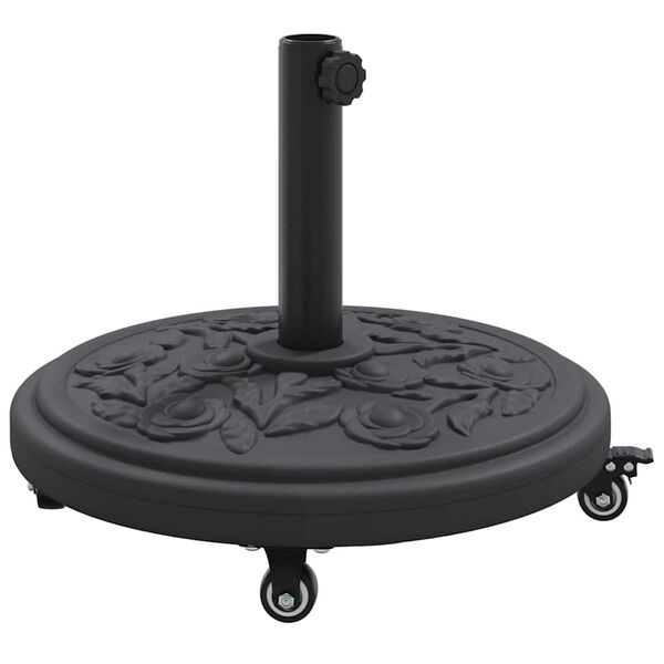 vidaXL Parasol Base Black Ø38-48 mm Polyethylene, concrete, and iron