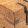 vidaXL Chest Natural Acacia Solid Acacia Wood 15.7 in Chest Square