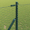vidaXL Fence Post Green 328.08 x 3.28 ft (1.42 in mesh) Steel and PVC