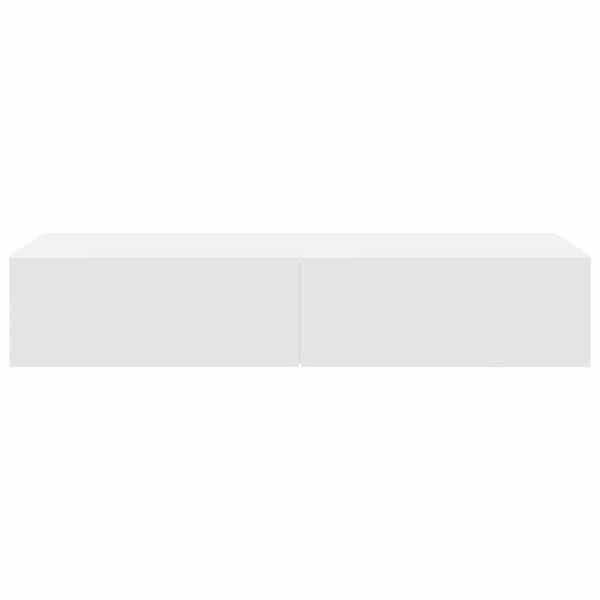 vidaXL Wall Shelf White Engineered Wood 39.4 in wide Wall Shelf