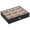 vidaXL Jewellery Box 6-Layer with Mirror Lockable Black
