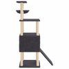 vidaXL Cat Tree Dark Grey Engineered wood, plush, sisal 60.2 in Cat Tree