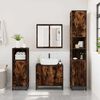 vidaXL Bathroom Furniture Set Smoked Oak Engineered Wood Large