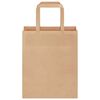 vidaXL Paper Bags 250 pcs with Handles Brown 18x8x22 cm