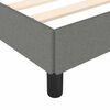 vidaXL Bed Frame Dark Grey 100% Polyester Fabric, Plywood, Engineered Wood