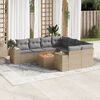 vidaXL Garden Sofa Set Beige Poly Rattan Large Modular Garden Sofa Set